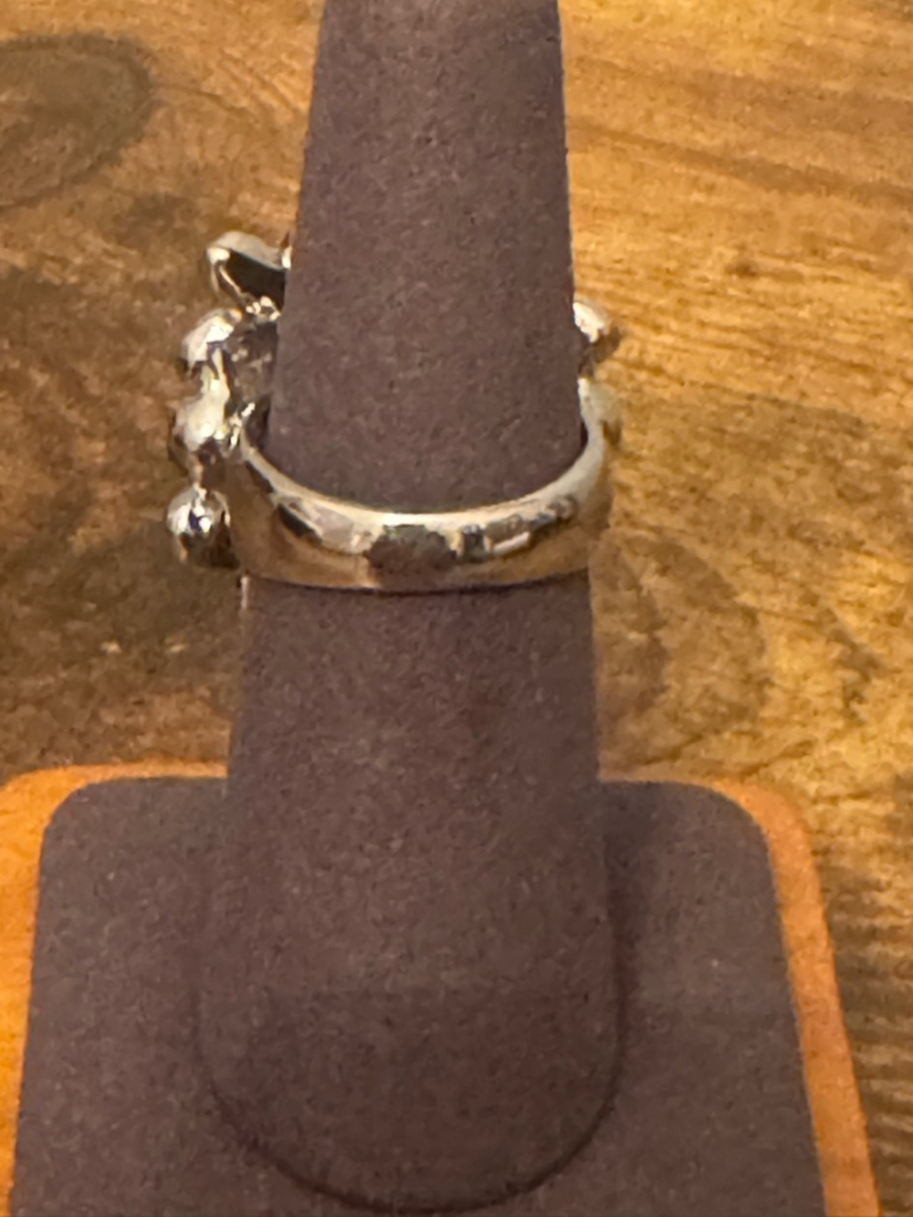 Lia Sophia Silver Tone Floral Rhinestone Enamel Pearl Statement‎ Ring Size 7 - Picture 5 of 10